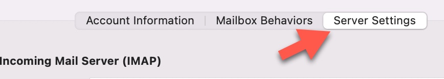 apple mail server settings
